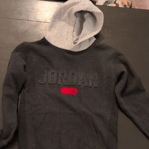 Jordan Charcoal and Light Gray Hoodie